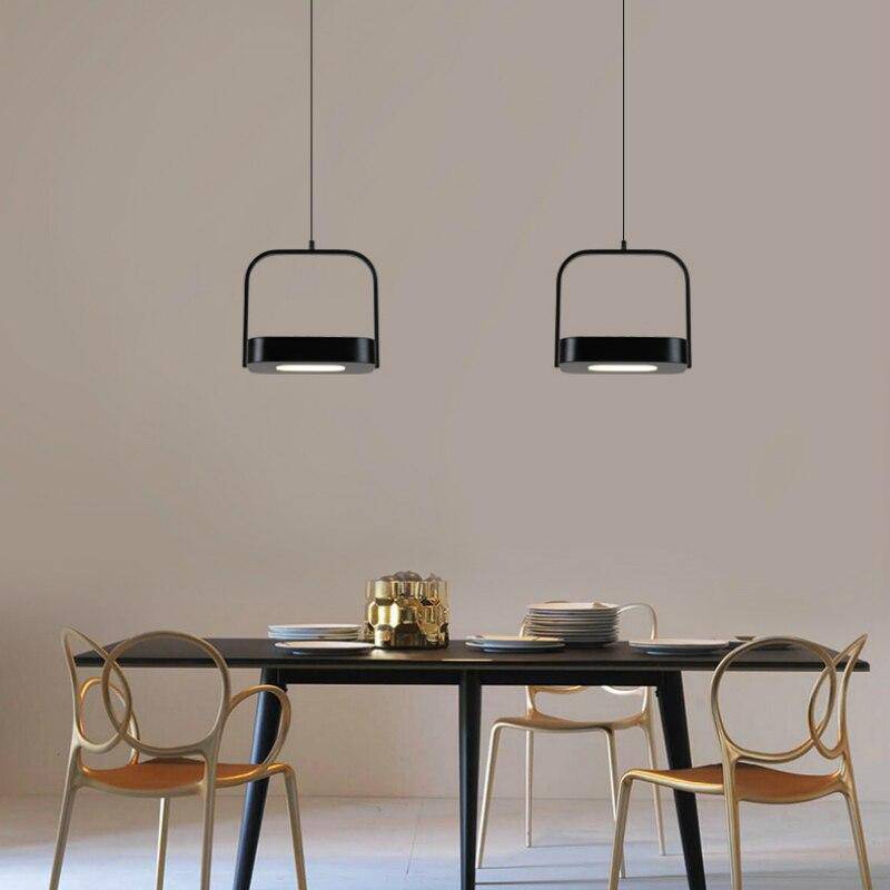Suspension design LED en métal aux bords arrondis Shadow - vue 2 sur 9