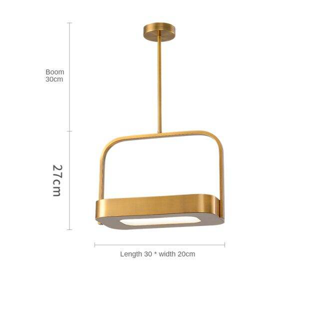 Suspension design LED en métal aux bords arrondis Shadow - vue 7 sur 9