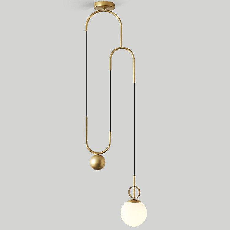 Suspension LED design en métal doré Shadow - vue 4 sur 4