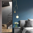 Suspension LED design en métal doré Shadow