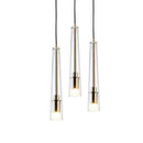 Suspension design LED allongée en verre Shadow