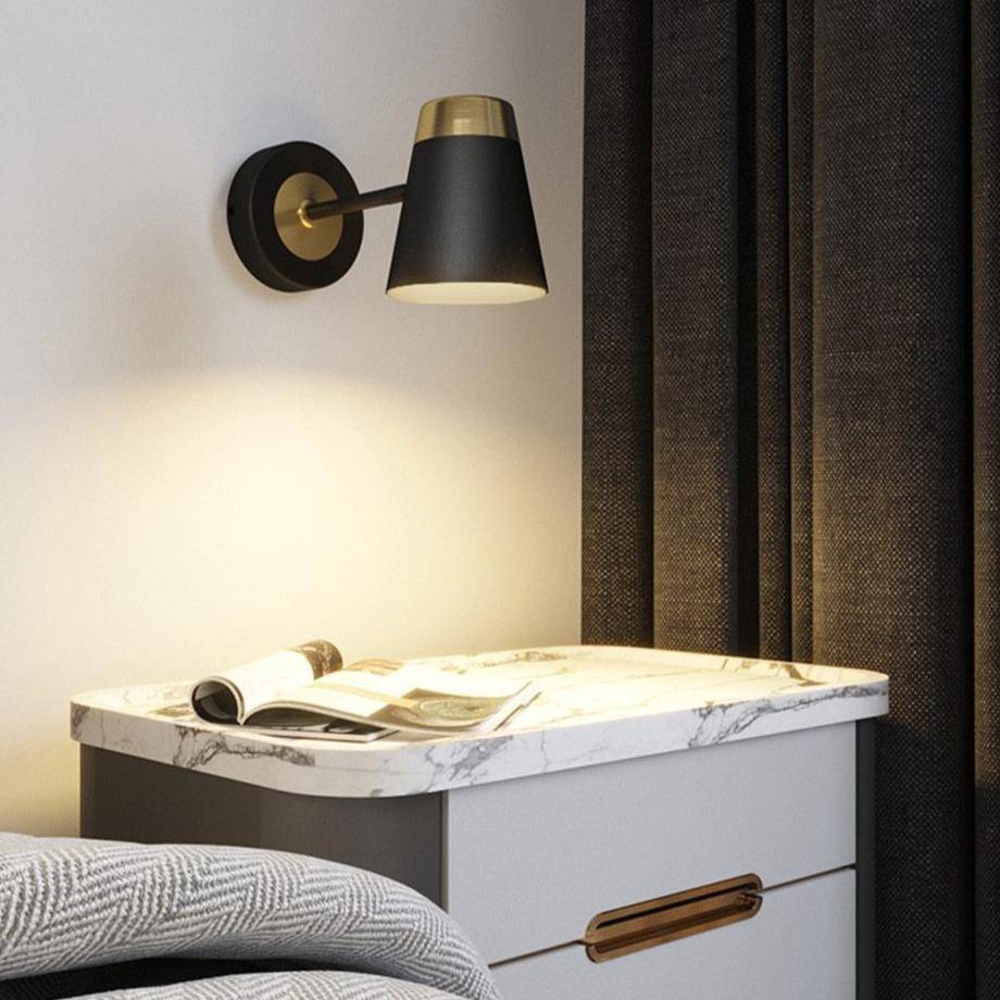 Applique murale design à LED avec abat-jour métal et doré Luxury - vue 3 sur 4