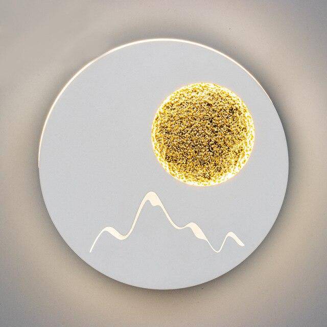 Applique murale design LED ronde en métal style Moon - vue 6 sur 9