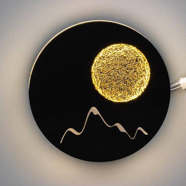 Applique murale design LED ronde en métal style Moon - vue 8 sur 9