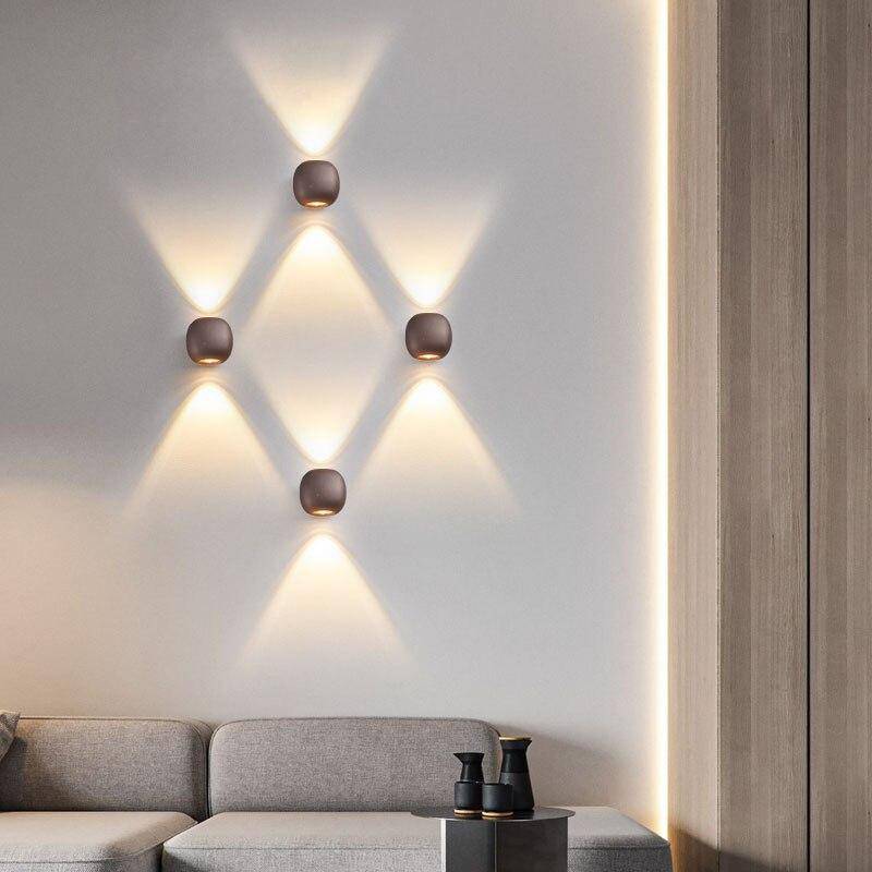 Applique murale design LED sphère en métal Coffee - vue 3 sur 7