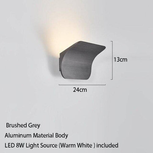 Applique murale design à LED en métal style arrondi Sconce
