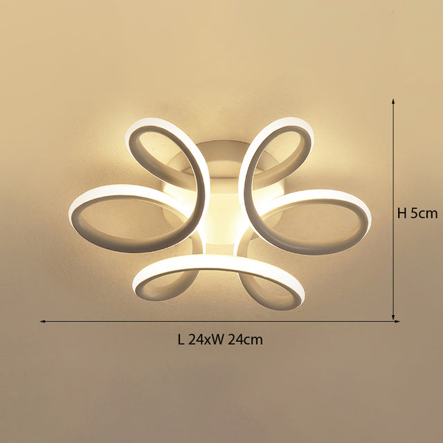 Plafonnier moderne LED avec formes arrondies en métal Diena - vue 4 sur 5