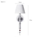 Applique murale design à LED avec abat-jour rétro et verre cristal Luxury