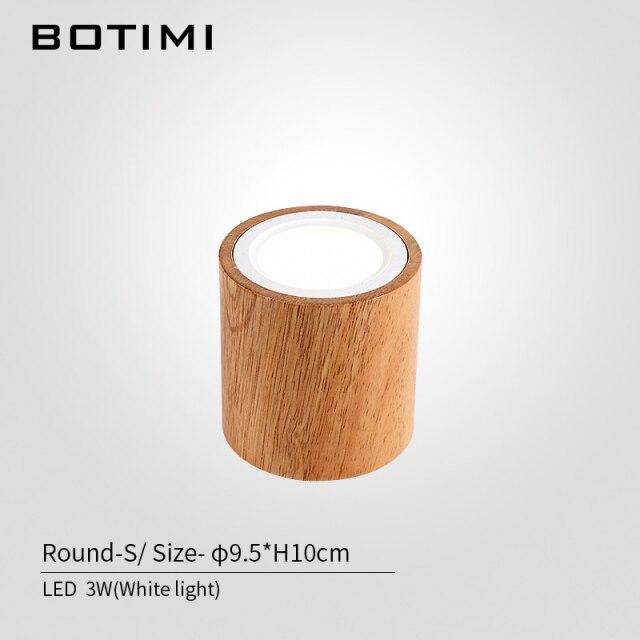 Spot moderne à LED cube en bois style Loft - vue 8 sur 15