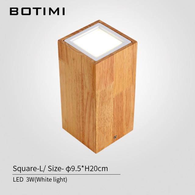 Spot moderne à LED cube en bois style Loft - vue 9 sur 15