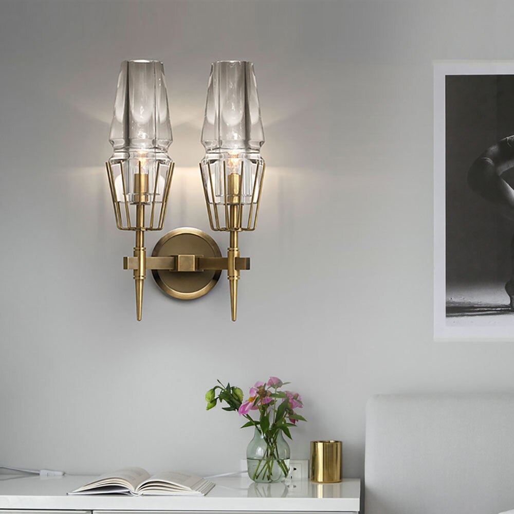 Applique murale vintage style lampe torche moderne Tasnim - vue 3 sur 9