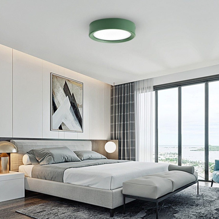Spot design LED circulaire en aluminium coloré Jasob - vue 3 sur 6