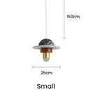Suspension design à LED en marbre noir et blanc et métal doré