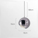 Suspension design à LED boule en métal Lasha