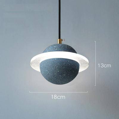 Suspension design à LED en ciment coloré style Creative - vue 13 sur 20