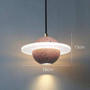 Suspension design à LED en ciment coloré style Creative