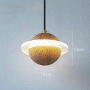 Suspension design à LED en ciment coloré style Creative