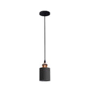 Suspension design à LED avec abat-jour cylindre en métal Loft