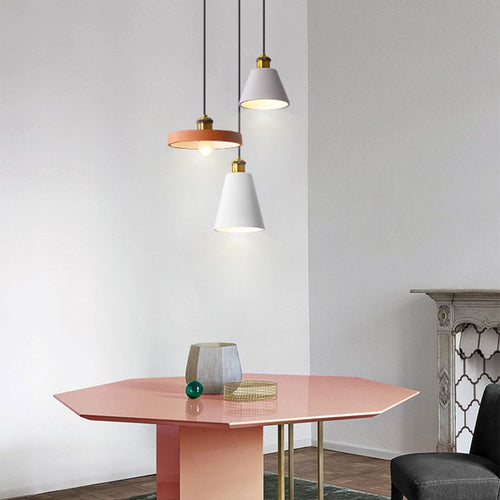 Suspension moderne LED en métal coloré Leesha - vue 5 sur 25