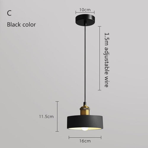 Suspension moderne LED en métal coloré Leesha - vue 10 sur 25