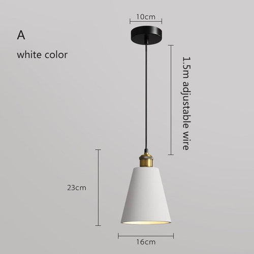 Suspension moderne LED en métal coloré Leesha - vue 12 sur 25