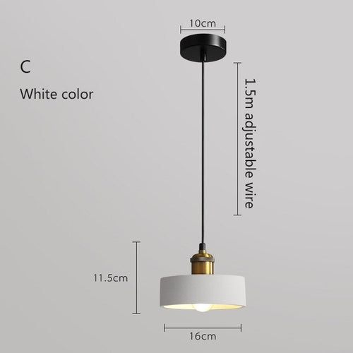 Suspension moderne LED en métal coloré Leesha - vue 14 sur 25