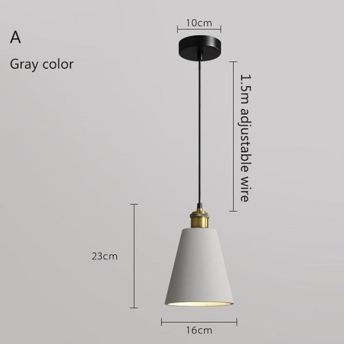 Suspension moderne LED en métal coloré Leesha - vue 16 sur 25