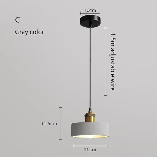 Suspension moderne LED en métal coloré Leesha - vue 18 sur 25