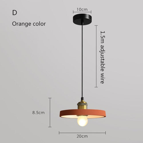 Suspension moderne LED en métal coloré Leesha - vue 23 sur 25