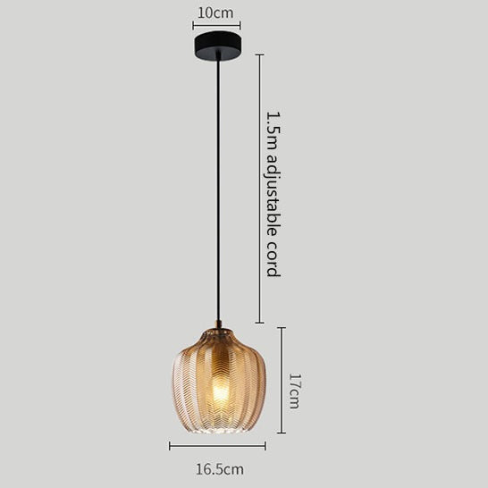 Suspension moderne en verre fumé (plusieurs formes) Guezra
