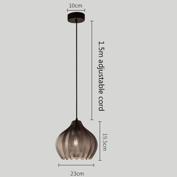 Suspension moderne en verre fumé (plusieurs formes) Guezra