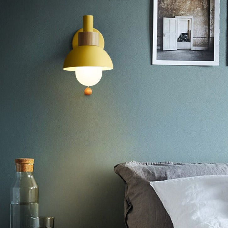 Applique murale scandinave LED en bois colorée Vivale - vue 6 sur 8