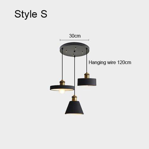 Suspension design à LED en métal avec abat-jour minimaliste Loft - vue 25 sur 25