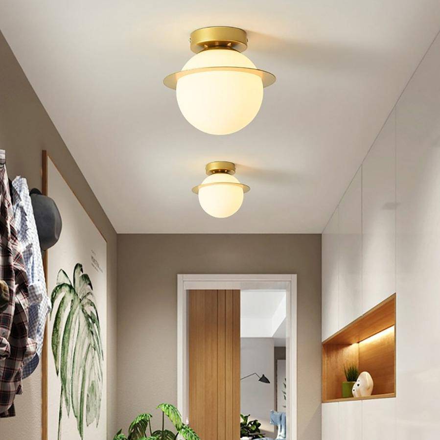 Plafonnier moderne à LED avec abat-jour en en verre Creative - vue 6 sur 11