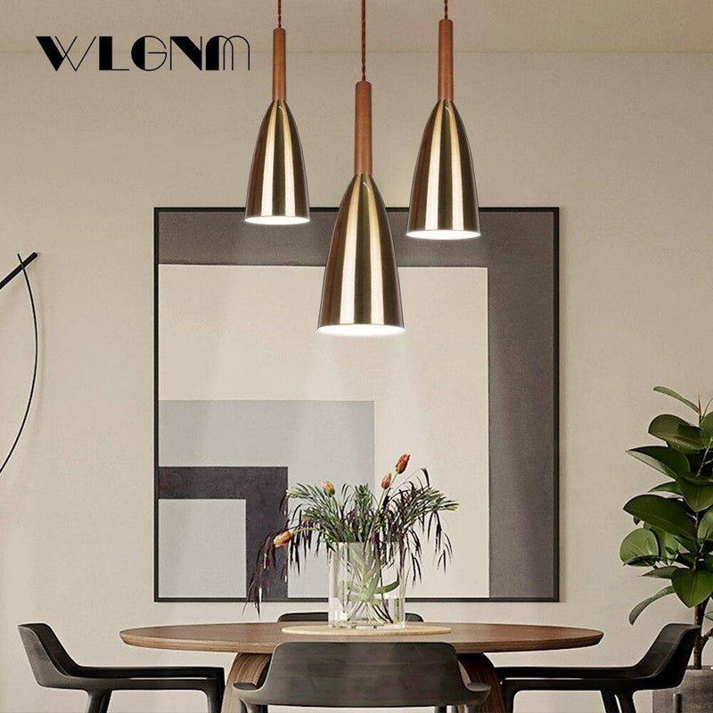 Suspension design à LED avec abat-jour en métal Industriel