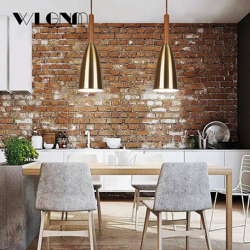 Suspension design à LED avec abat-jour en métal Industriel