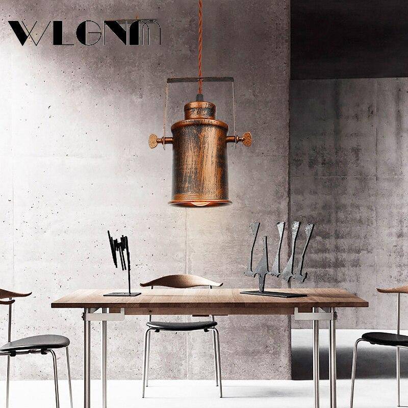 Suspension design à LED avec abat-jour en métal rouillé - vue 4 sur 5