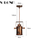 Suspension design à LED avec abat-jour en métal rouillé