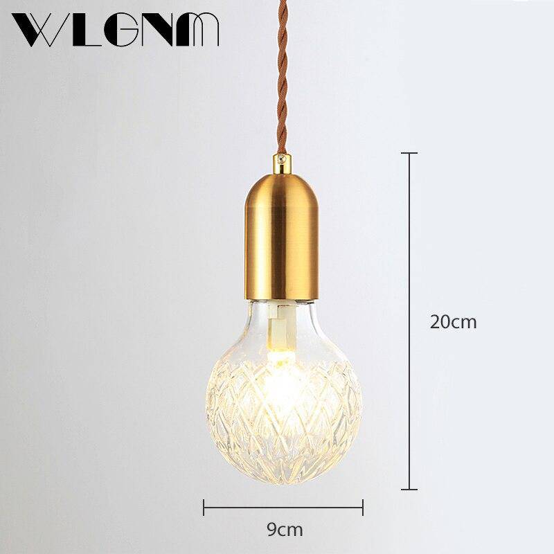 Suspension design à LED en métal doré et ampoule rétro Cristal - vue 4 sur 5
