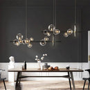 Suspension design à LED avec plusieurs sphères en verre Loft