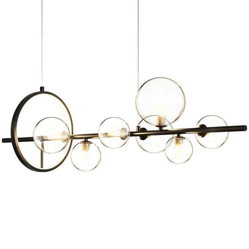 Suspension design à LED avec plusieurs sphères en verre Loft