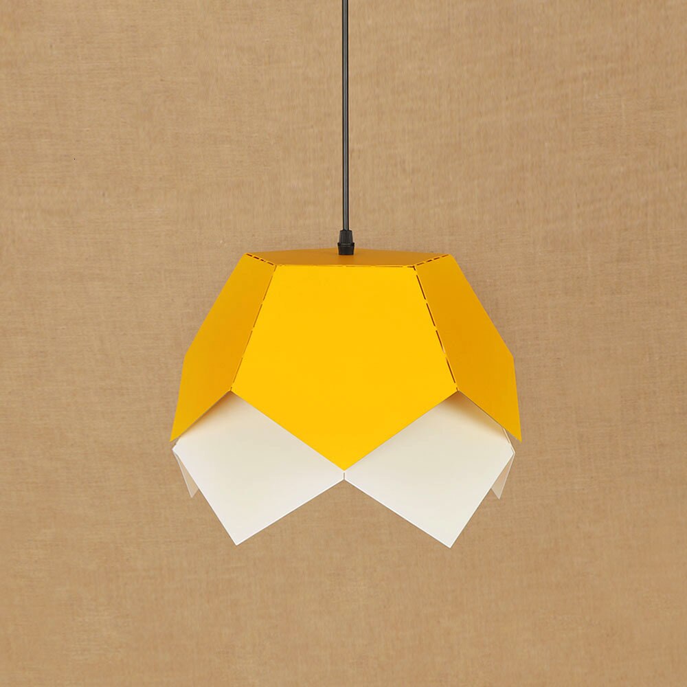 Suspension moderne LED abat-jour fleur style origami Daisuke - vue 6 sur 7