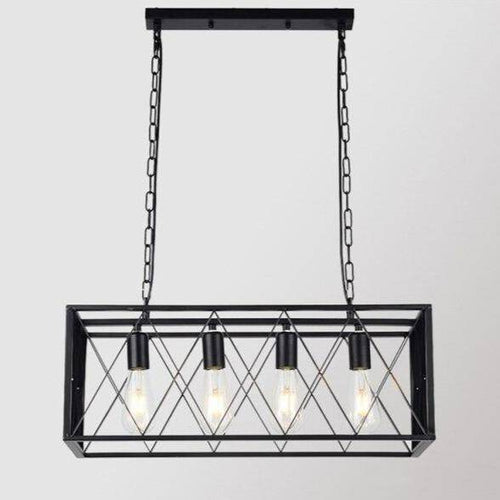 Suspension design à LED cage en métal style industrielle Loft