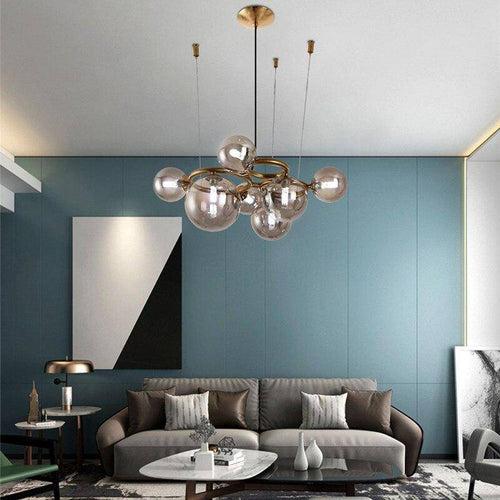 Lustre design à LED avec plusieurs boules en verre Dining Hang