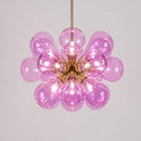 Suspension design à LED avec plusieurs ballons en verre coloré Hang
