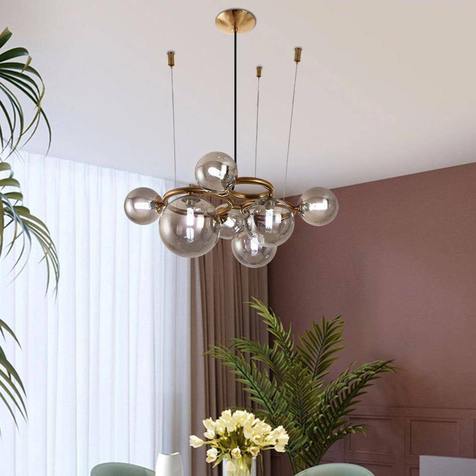 Lustre design à LED avec plusieurs boules en verre Dining Hang - vue 4 sur 5