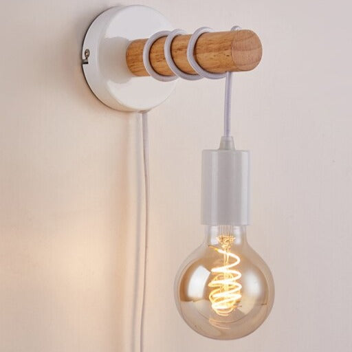 Applique murale moderne filaire en bois Deliah