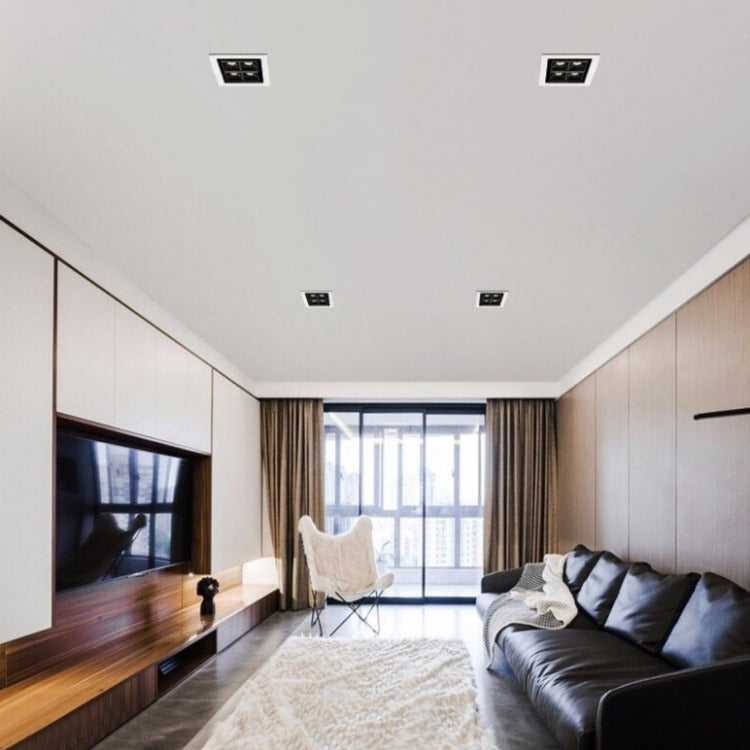 Spot moderne LED carré et angle ajustable à 60° Dina - vue 2 sur 7