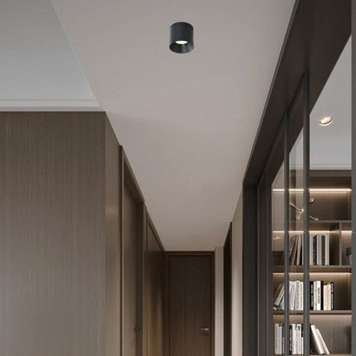 Spot moderne LED cylindrique et métallique Miya