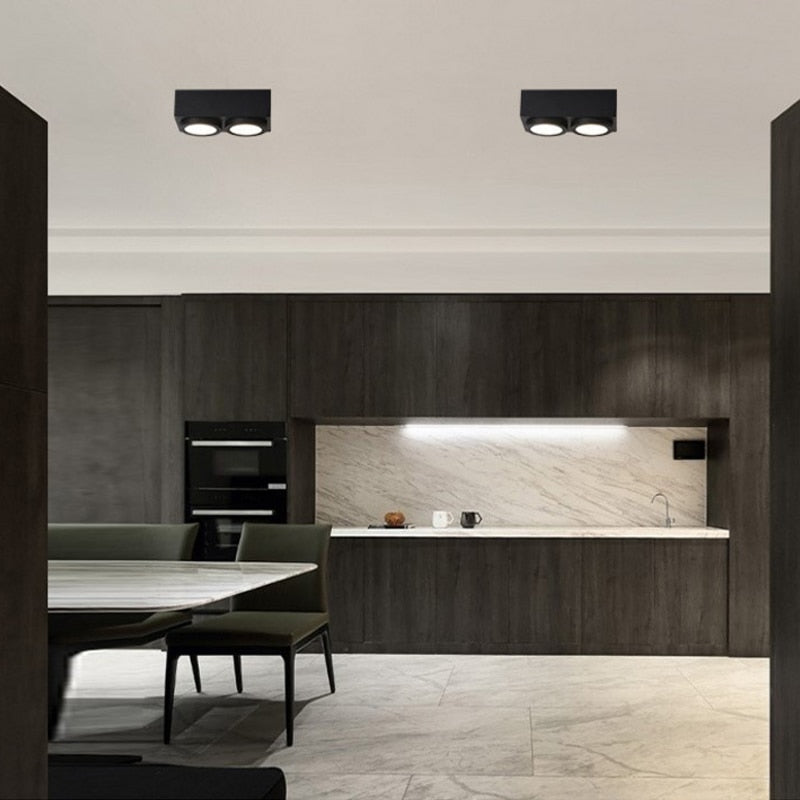 Spot moderne LED rectangulaire avec 2 lampes Connie - vue 3 sur 6